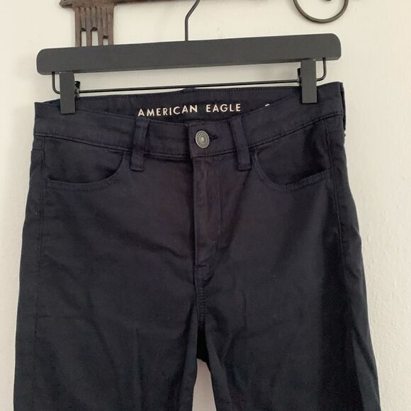 American Eagle Hi-Rise jegging black strech pants Womans size 4 - Picture 2 of 11